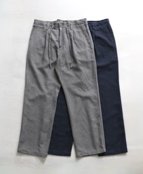 ��9.4 Release��nonnative(�Υ�ͥ��ƥ���) "LABORER EASY TROUSERS WOOL COTTON TWILL"