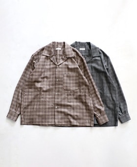 ��8.7 Release��KAPTAIN SUNSHINE(����ץƥ󥵥󥷥㥤��) "Wool Plaid Open Collar Shirt"