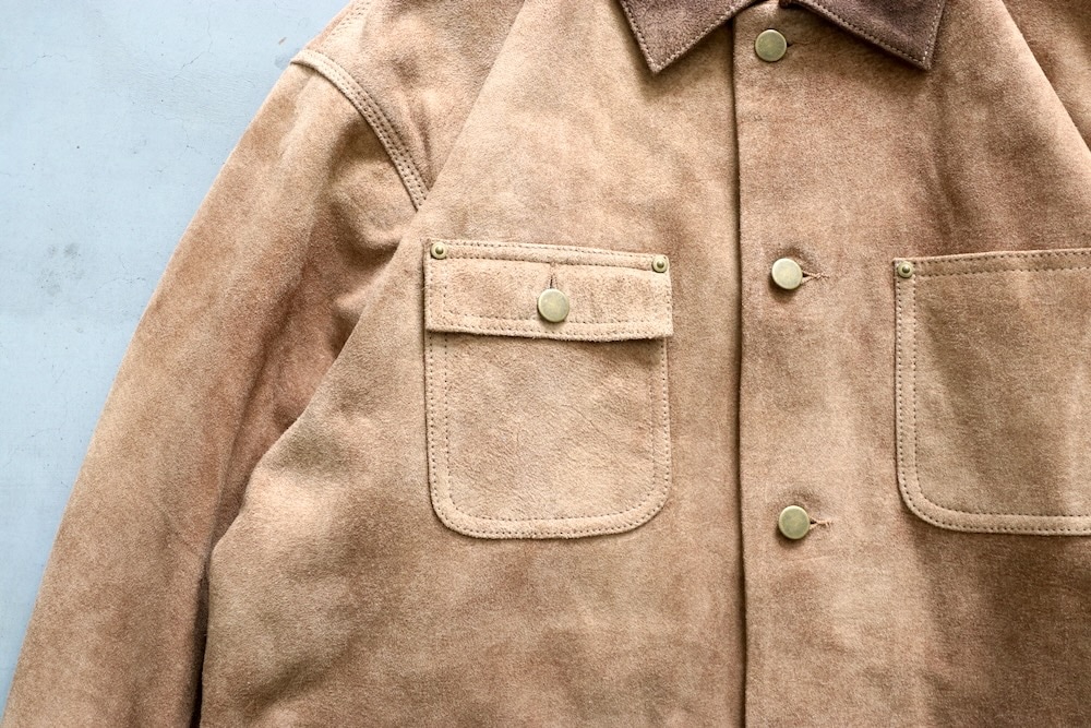 SEVEN BY SEVEN (֥Х֥) "LEATHER MICHIGAN CHORE COAT Goat suede Antique finish"