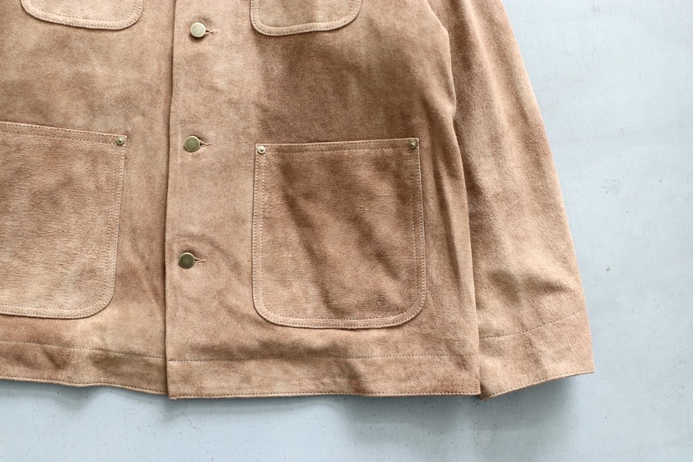 SEVEN BY SEVEN (֥Х֥) "LEATHER MICHIGAN CHORE COAT Goat suede Antique finish"