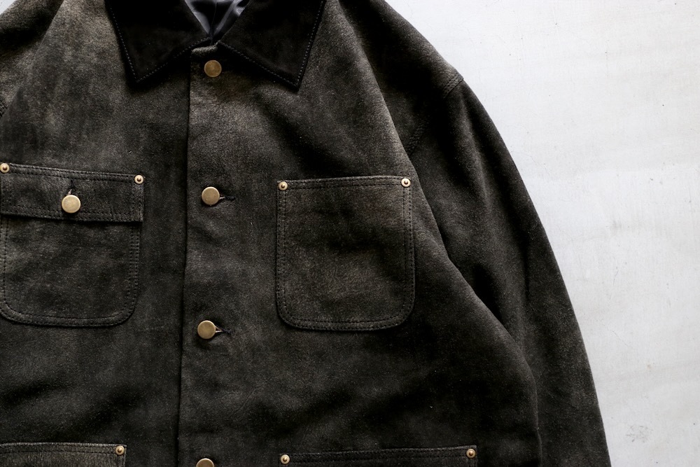 SEVEN BY SEVEN (֥Х֥) "LEATHER MICHIGAN CHORE COAT Goat suede Antique finish"