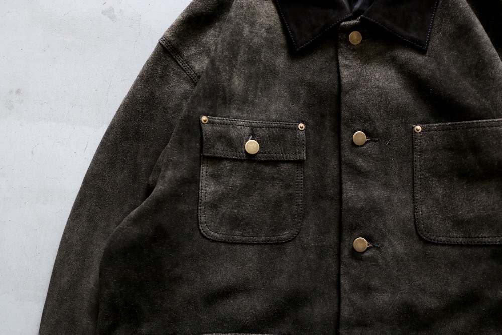 SEVEN BY SEVEN (֥Х֥) "LEATHER MICHIGAN CHORE COAT Goat suede Antique finish"