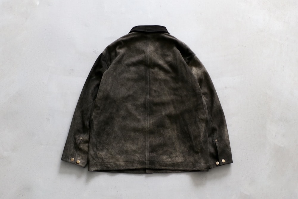 SEVEN BY SEVEN (֥Х֥) "LEATHER MICHIGAN CHORE COAT Goat suede Antique finish"