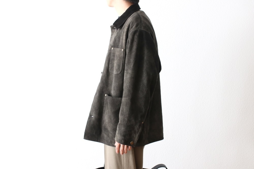 SEVEN BY SEVEN (֥Х֥) "LEATHER MICHIGAN CHORE COAT Goat suede Antique finish"