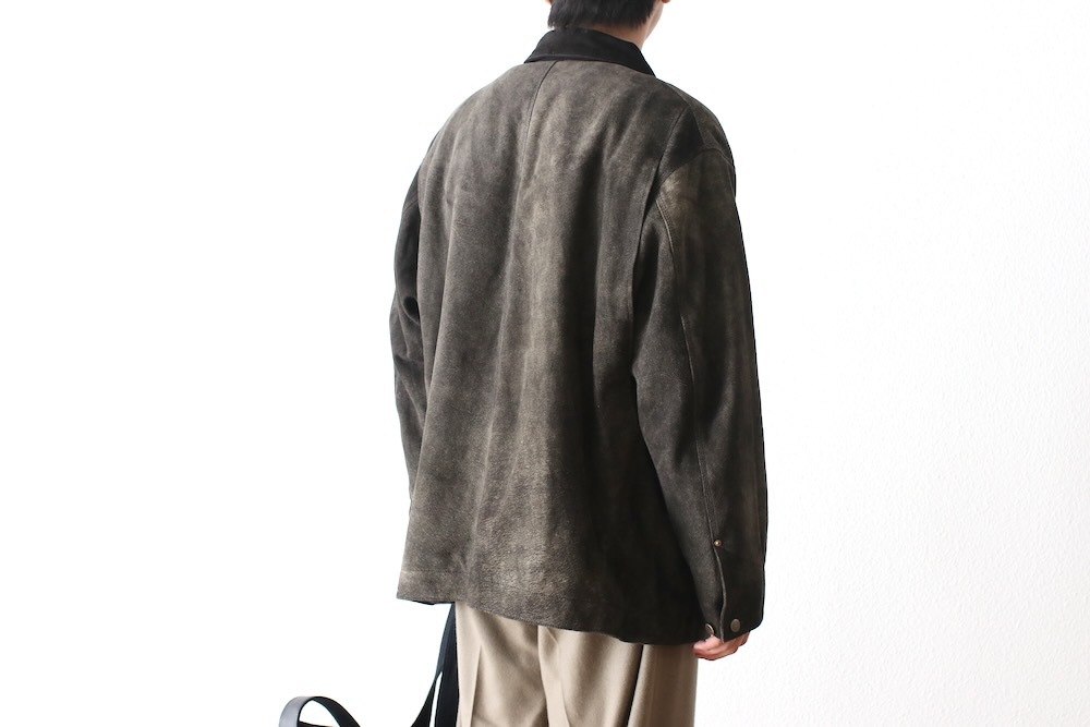 SEVEN BY SEVEN (֥Х֥) "LEATHER MICHIGAN CHORE COAT Goat suede Antique finish"