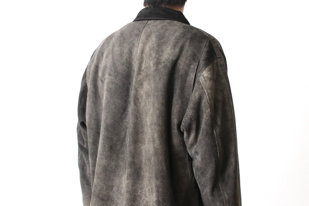 SEVEN BY SEVEN (֥Х֥) "LEATHER MICHIGAN CHORE COAT Goat suede Antique finish"