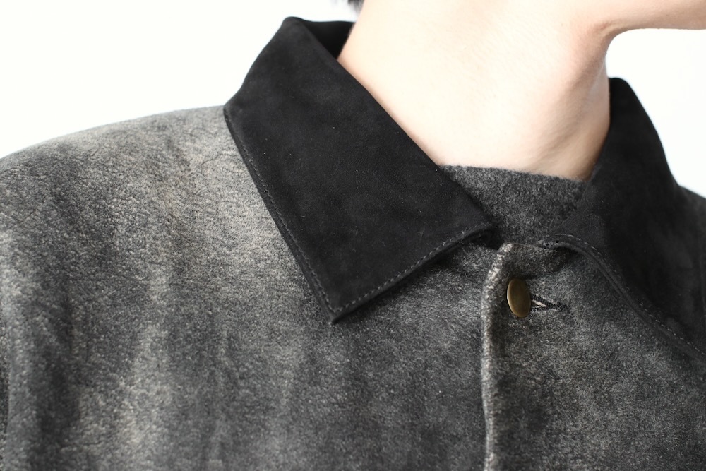 SEVEN BY SEVEN (֥Х֥) "LEATHER MICHIGAN CHORE COAT Goat suede Antique finish"