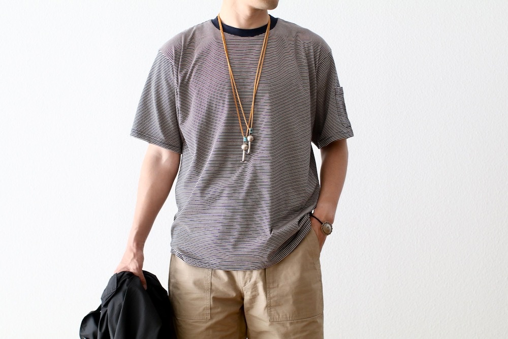 Needles(�ˡ��ɥ륺) "S/S Crew Neck Tee - Cotton Stripe Jersey"