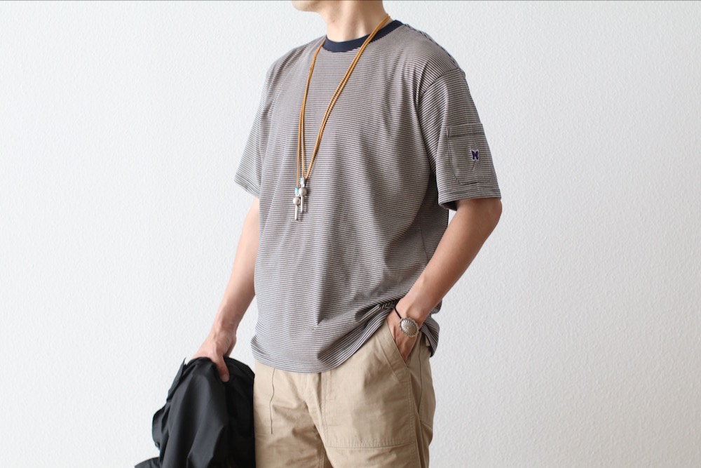 Needles(�ˡ��ɥ륺) "S/S Crew Neck Tee - Cotton Stripe Jersey"