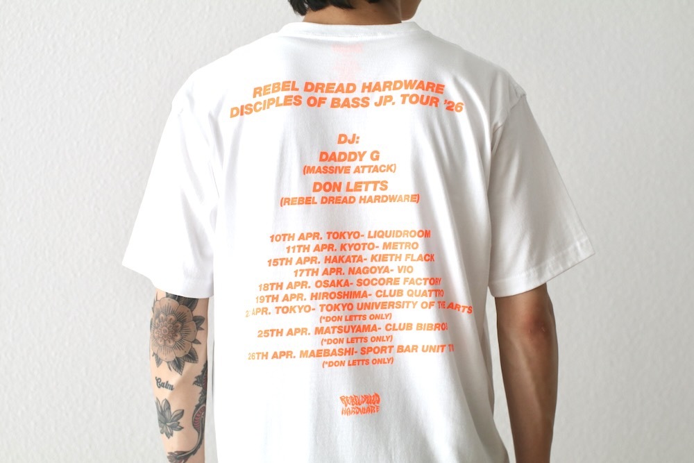 ��limited��REBEL DREAD HARDWARE(��٥� �ɥ�å� �ϡ��ɥ�����) "DADDY G + DON LETTS DISCIPLES OF BASS TOUR TEE version.2"