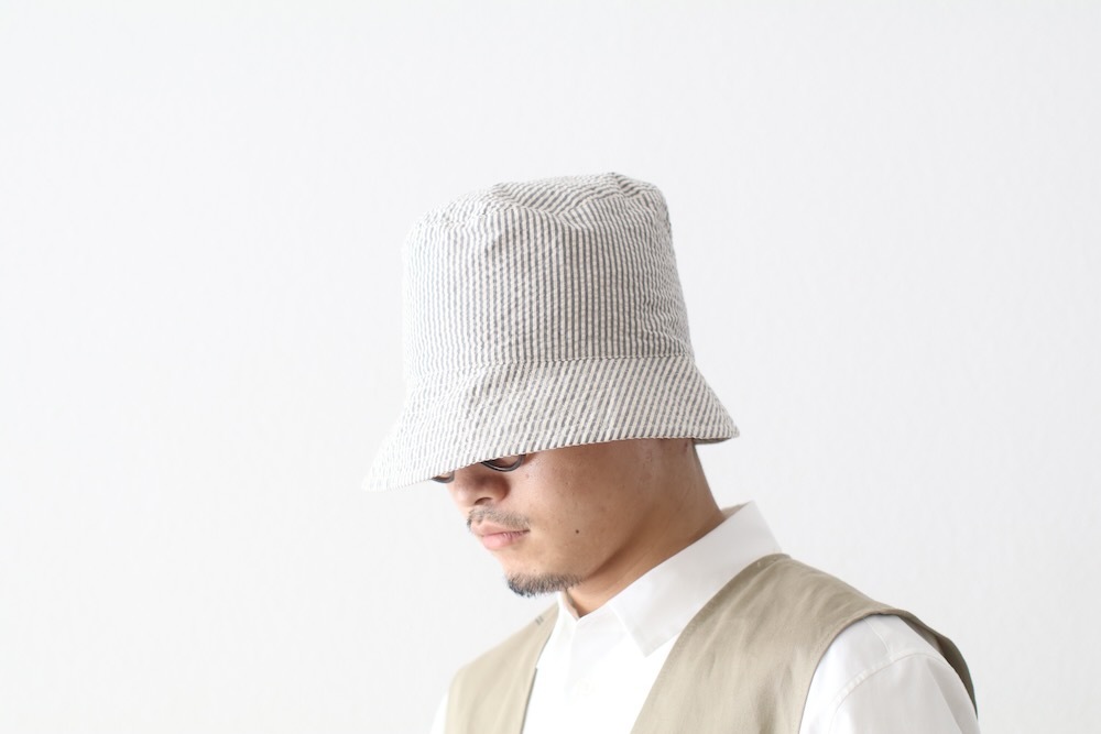 Engineered Garments (󥸥˥ɥ) "Bucket Hat - Cotton Seersucker "