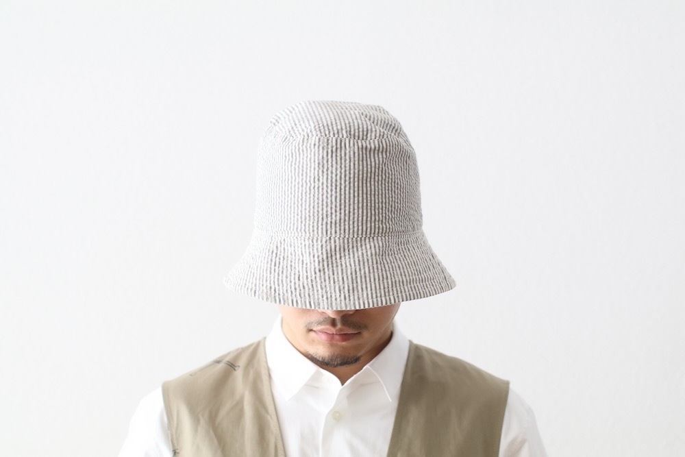 Engineered Garments (󥸥˥ɥ) "Bucket Hat - Cotton Seersucker "