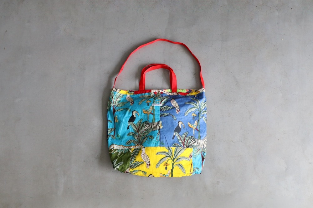Engineered Garments (���󥸥˥����ɥ�������) "Carry All Tote - Animal Print Patchwork / Floral Satin"
