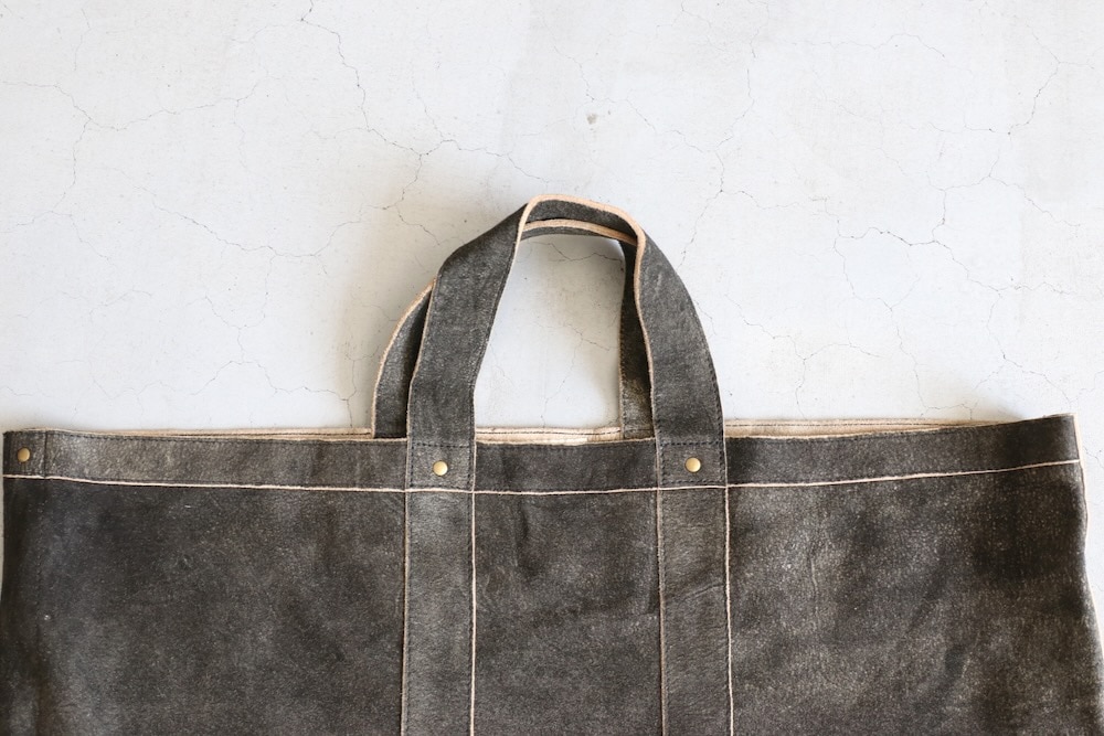 新品未使用SEVEN BY SEVEN LEATHER TOTE BAG SEVEN BY SEVEN LEATHER TOTE BAG - GRAY - PURAS