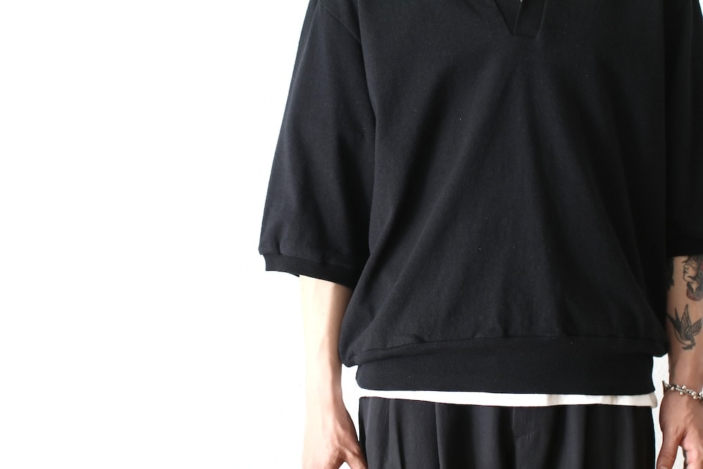 blurhms(�֥顼�ॹ) "Co/Silk Nep Skipper Cropped Sleeve"