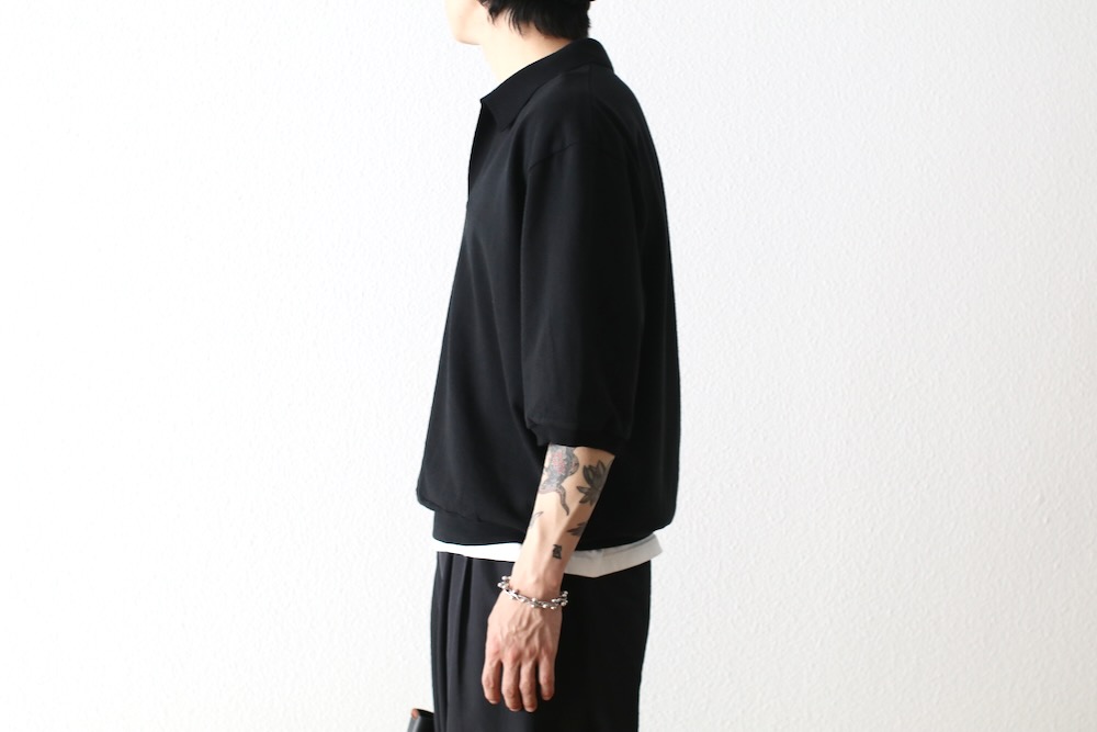 blurhms(�֥顼�ॹ) "Co/Silk Nep Skipper Cropped Sleeve"