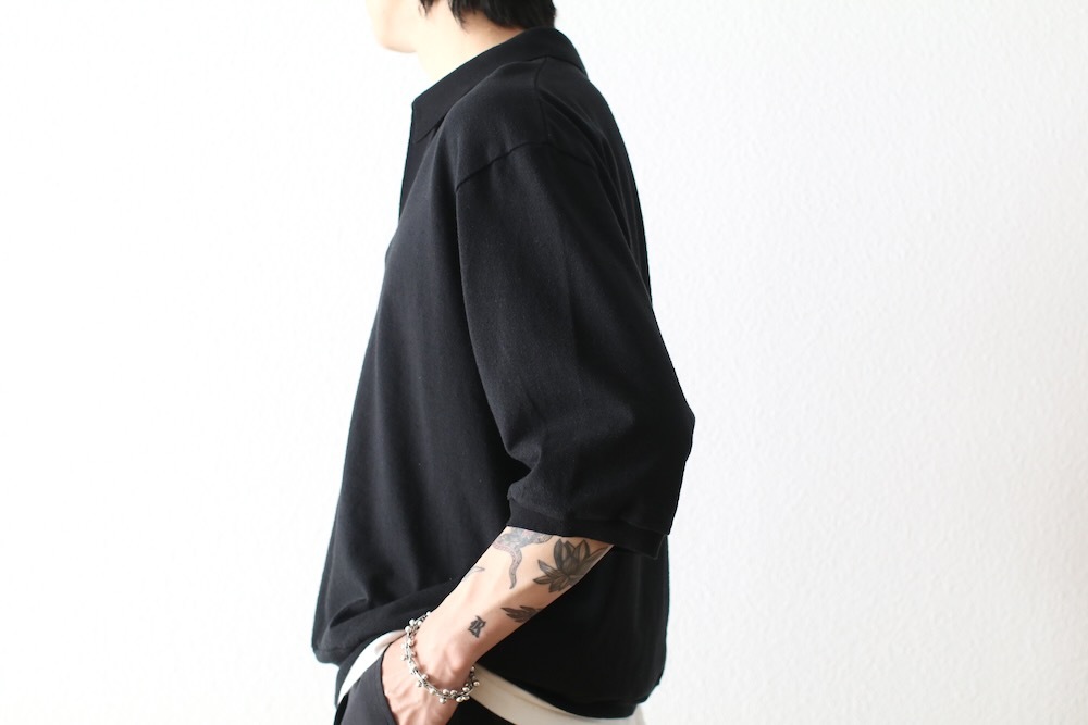 blurhms(�֥顼�ॹ) "Co/Silk Nep Skipper Cropped Sleeve"