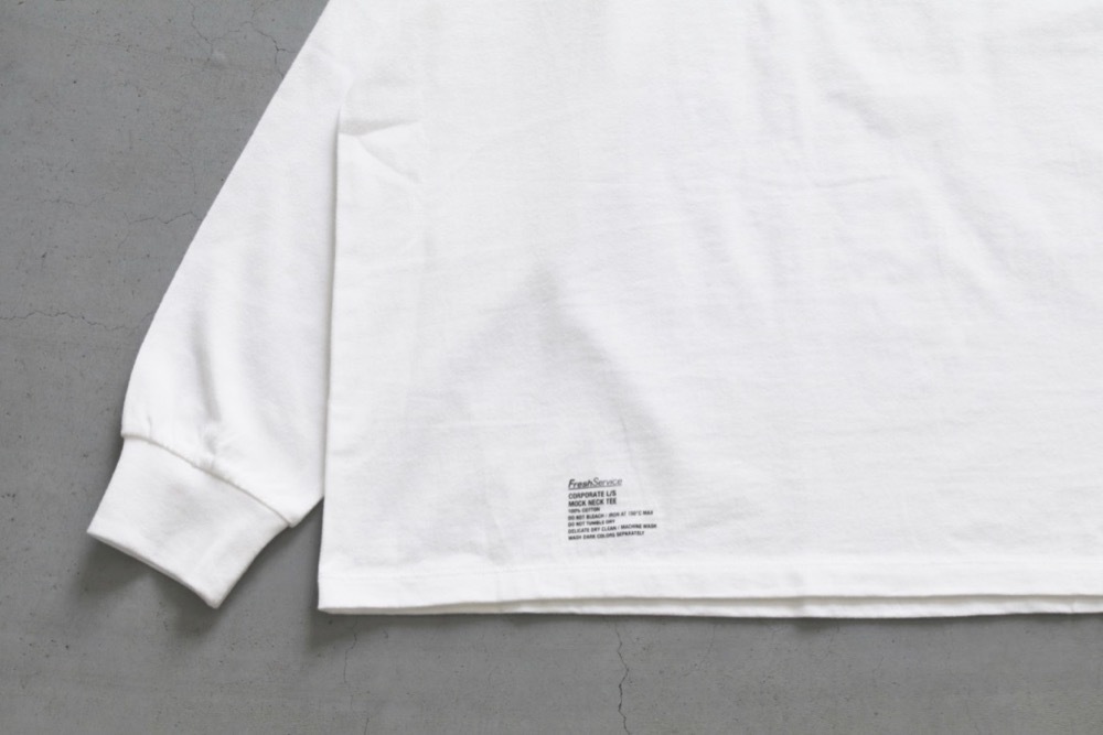 FreshService(�ե�å��奵���ӥ�) "2-PACK CORPORATE L/S MOCK NECK TEE  IRON MAX 150��(2-PACK OVERSIZED L/S MOCK NECK TEE) -WHITE or BLACK-"
