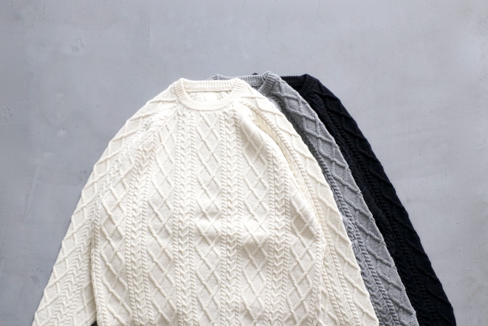 FreshService(�ե�å��奵���ӥ�) "SHETLAND WOOL �� SOLOTEX TECH FISHERMAN SWEATER"