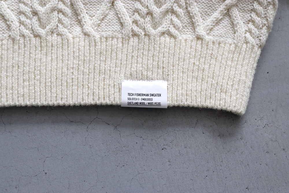 FreshService(�ե�å��奵���ӥ�) "SHETLAND WOOL �� SOLOTEX TECH FISHERMAN SWEATER"