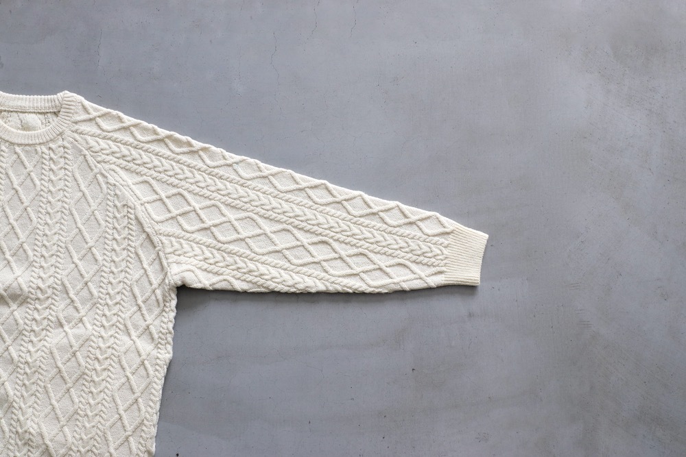 FreshService(�ե�å��奵���ӥ�) "SHETLAND WOOL �� SOLOTEX TECH FISHERMAN SWEATER"