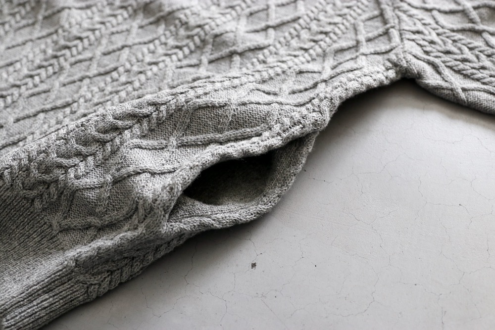 FreshService(�ե�å��奵���ӥ�) "SHETLAND WOOL �� SOLOTEX TECH FISHERMAN SWEATER"