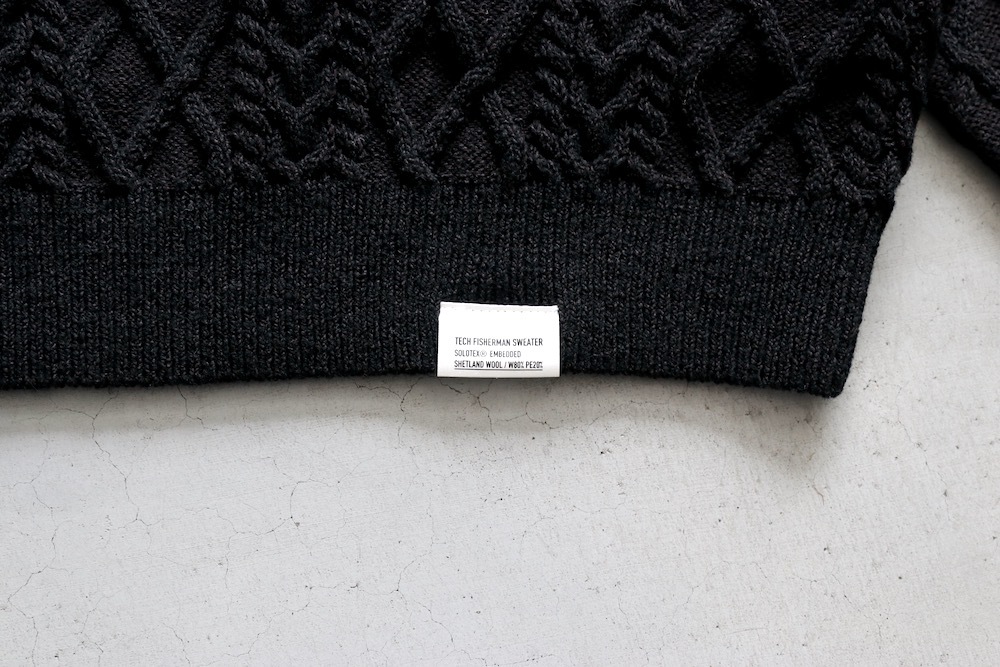 FreshService(�ե�å��奵���ӥ�) "SHETLAND WOOL �� SOLOTEX TECH FISHERMAN SWEATER"