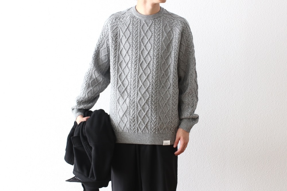 FreshService(�ե�å��奵���ӥ�) "SHETLAND WOOL �� SOLOTEX TECH FISHERMAN SWEATER"