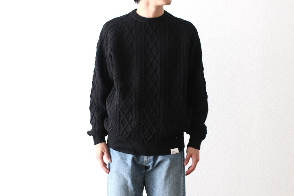FreshService(�ե�å��奵���ӥ�) "SHETLAND WOOL �� SOLOTEX TECH FISHERMAN SWEATER"