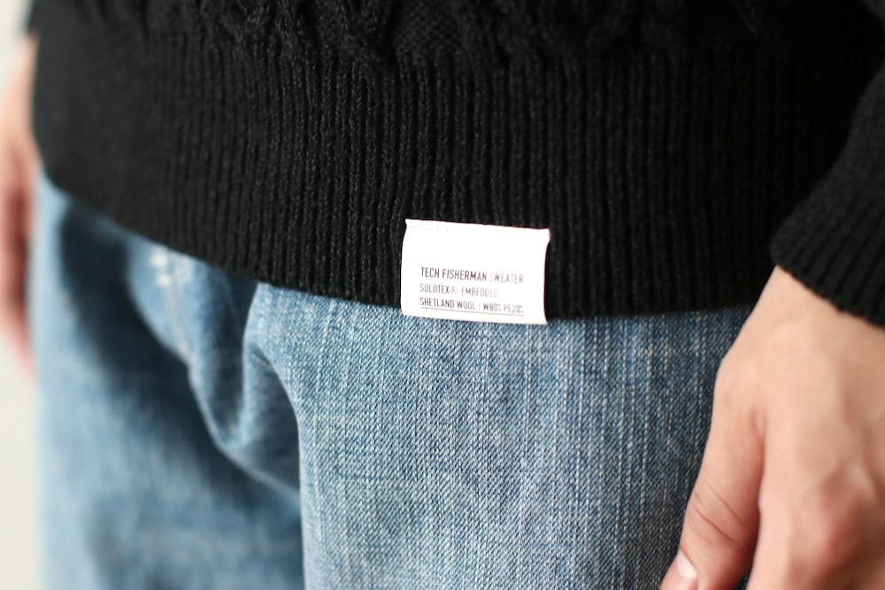 FreshService(�ե�å��奵���ӥ�) "SHETLAND WOOL �� SOLOTEX TECH FISHERMAN SWEATER"