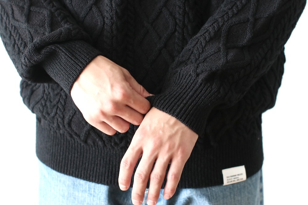 FreshService(�ե�å��奵���ӥ�) "SHETLAND WOOL �� SOLOTEX TECH FISHERMAN SWEATER"