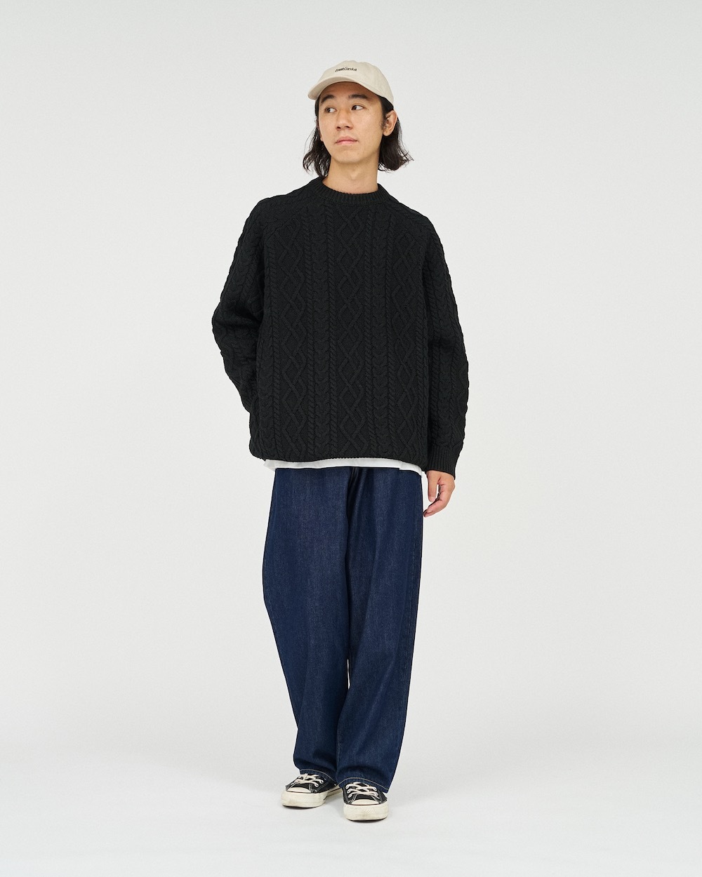 FreshService(�ե�å��奵���ӥ�) "SHETLAND WOOL �� SOLOTEX TECH FISHERMAN SWEATER"
