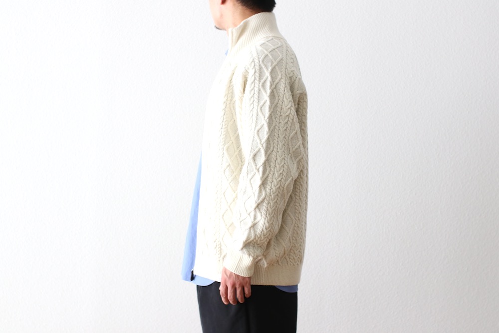 FreshService(�ե�å��奵���ӥ�) "SHETLAND WOOL �� SOLOTEX TECH FISHERMAN ZIP-UP"