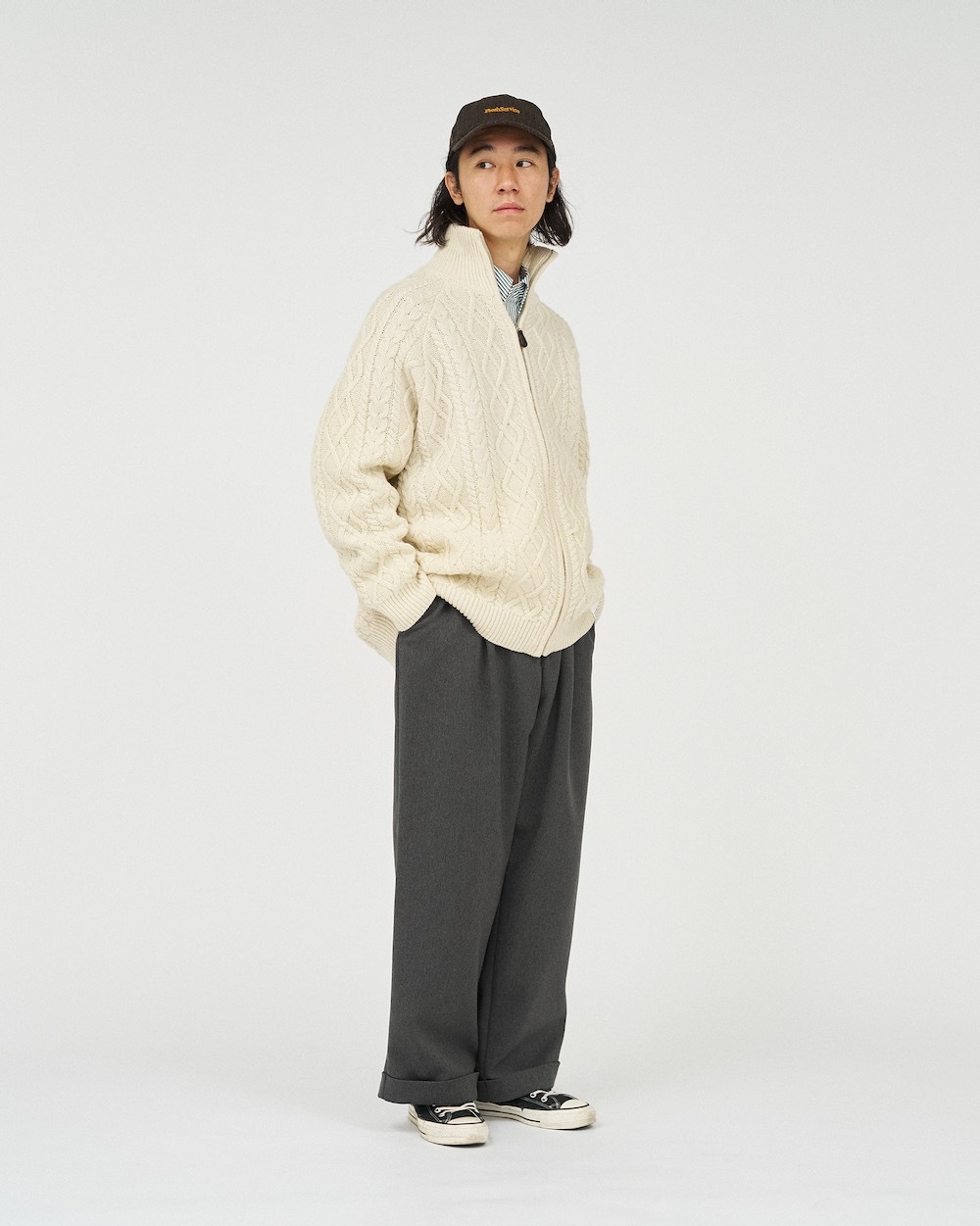 FreshService(�ե�å��奵���ӥ�) "SHETLAND WOOL �� SOLOTEX TECH FISHERMAN ZIP-UP"