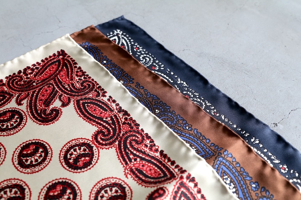 NOMARHYTHM TEXTILE (�Ρ��ޥꥺ��ƥ���������)��Paisley Silk Bandana Scarf��