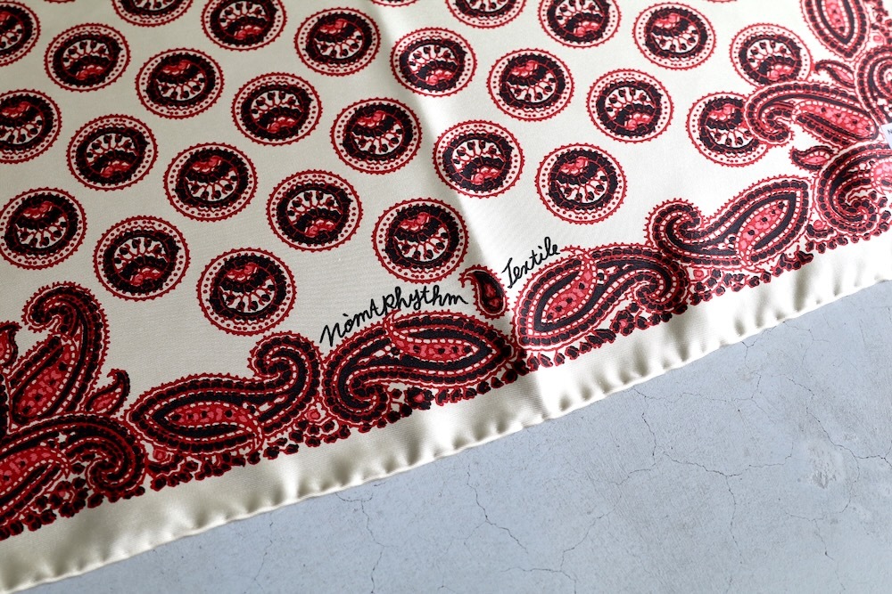 NOMARHYTHM TEXTILE (�Ρ��ޥꥺ��ƥ���������)��Paisley Silk Bandana Scarf��