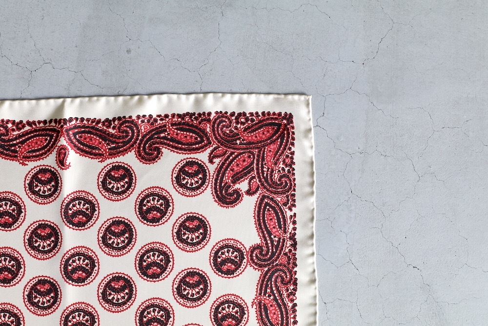 NOMARHYTHM TEXTILE (�Ρ��ޥꥺ��ƥ���������)��Paisley Silk Bandana Scarf��