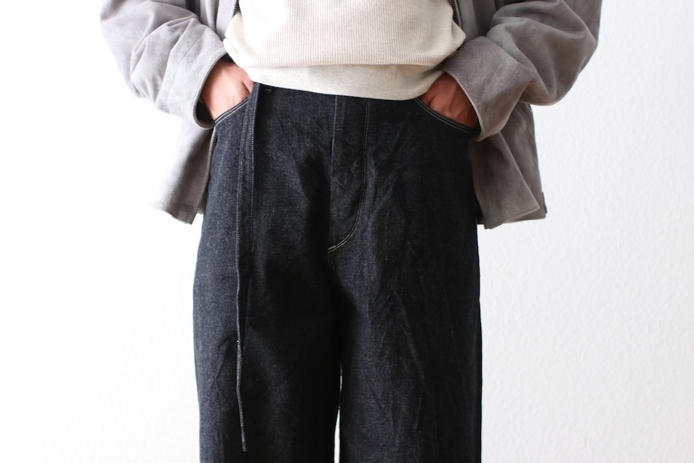 blurhms(�֥顼�ॹ) "12.9oz Denim Bias Belted Pants"