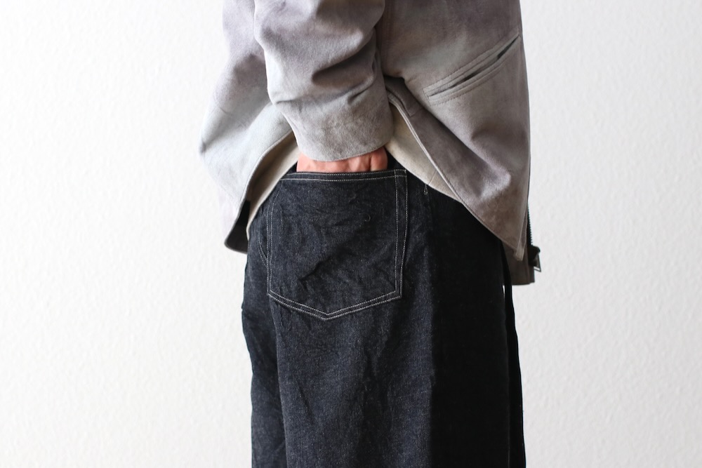 blurhms(�֥顼�ॹ) "12.9oz Denim Bias Belted Pants"