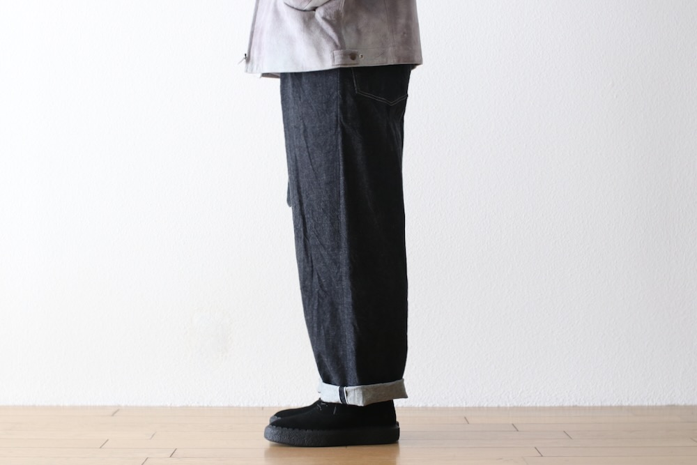 blurhms(�֥顼�ॹ) "12.9oz Denim Bias Belted Pants"