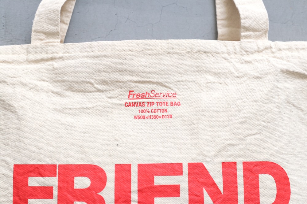��limited��FreshService �� FRIEND EDITIONS(�ե�å��奵���ӥ� �� �ե��� ���ǥ������)"RIEND EDITIONS CANVAS ZIP TOTE BAG"