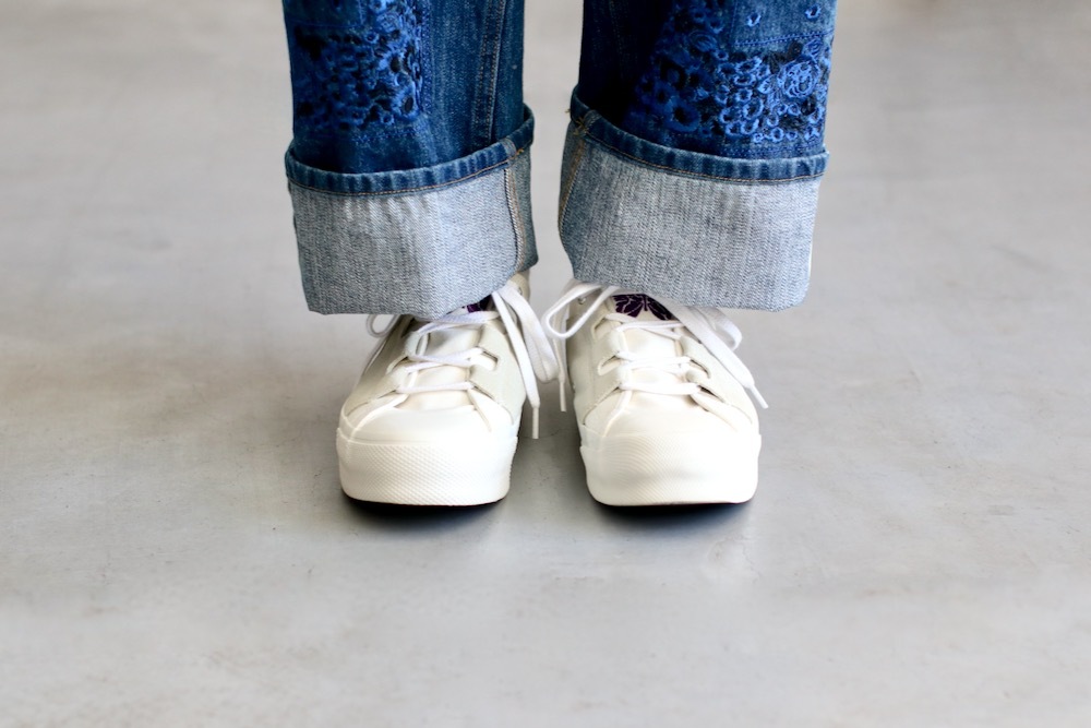 Needles (ˡɥ륺) "Asymmetric Ghillie Sneaker - Cotton Canvas"