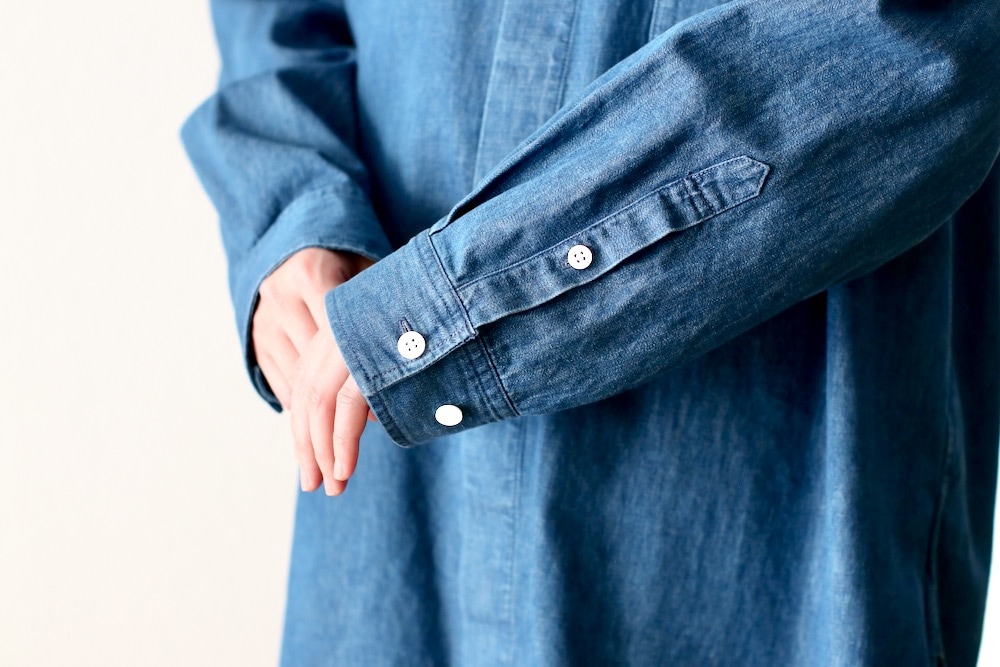 ��WOMEN'S��TOUJOURS�ʥȥ����塼�ˡ�Bio Washed Baggy Shirt -6.5OZ. ORGANIC COTTON DENIM CLOTH-��