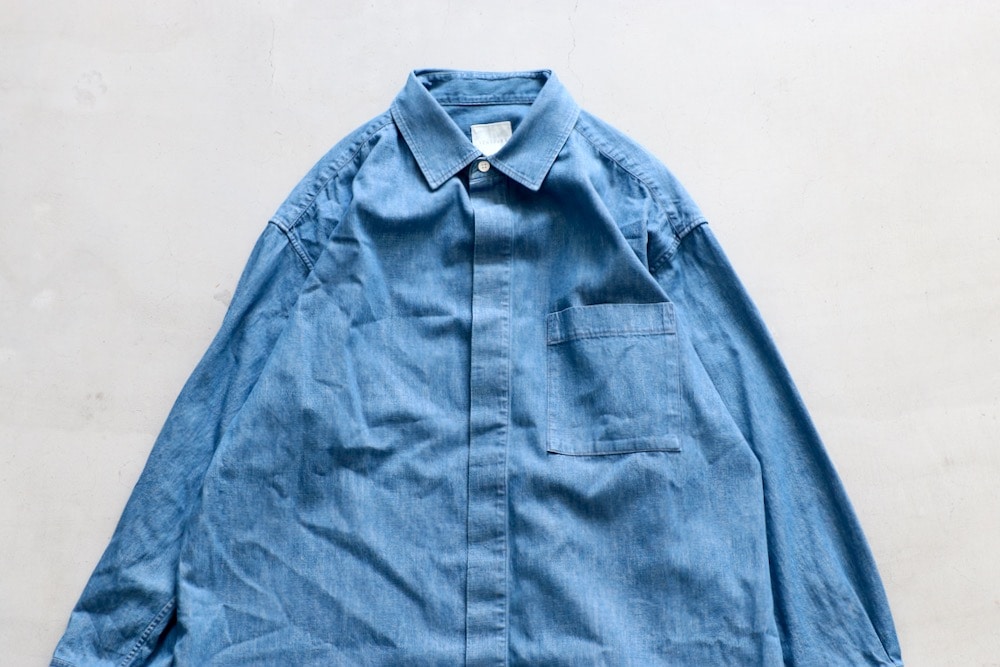 ��WOMEN'S��TOUJOURS�ʥȥ����塼�ˡ�Bio Washed Baggy Shirt -6.5OZ. ORGANIC COTTON DENIM CLOTH-��