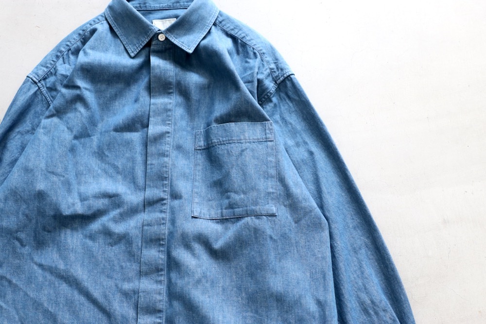 ��WOMEN'S��TOUJOURS�ʥȥ����塼�ˡ�Bio Washed Baggy Shirt -6.5OZ. ORGANIC COTTON DENIM CLOTH-��