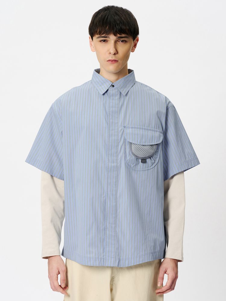 GOLDWIN 0 (������ɥ����� ����) "Striped Camp S/S Shirt"