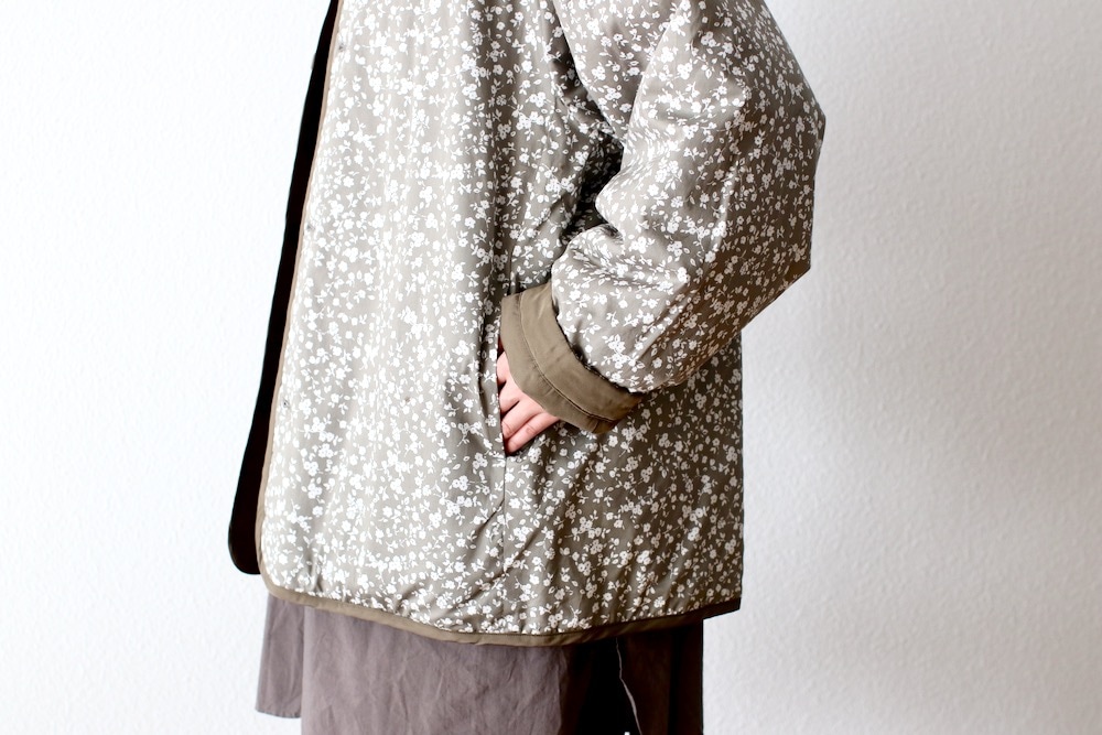 WOMEN'STOUJOURSʥȥ塼ˡReversible Padded Utility Jacket - FLOWER PRINT COTTON STRETCH CLOTH"