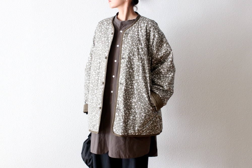 WOMEN'STOUJOURSʥȥ塼ˡReversible Padded Utility Jacket - FLOWER PRINT COTTON STRETCH CLOTH"