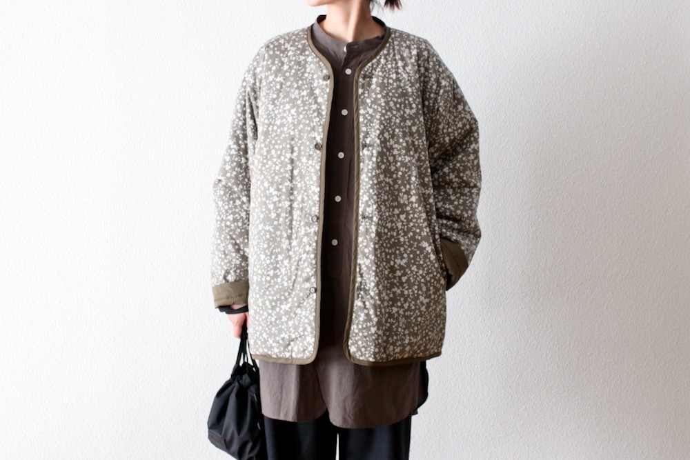 WOMEN'STOUJOURSʥȥ塼ˡReversible Padded Utility Jacket - FLOWER PRINT COTTON STRETCH CLOTH"