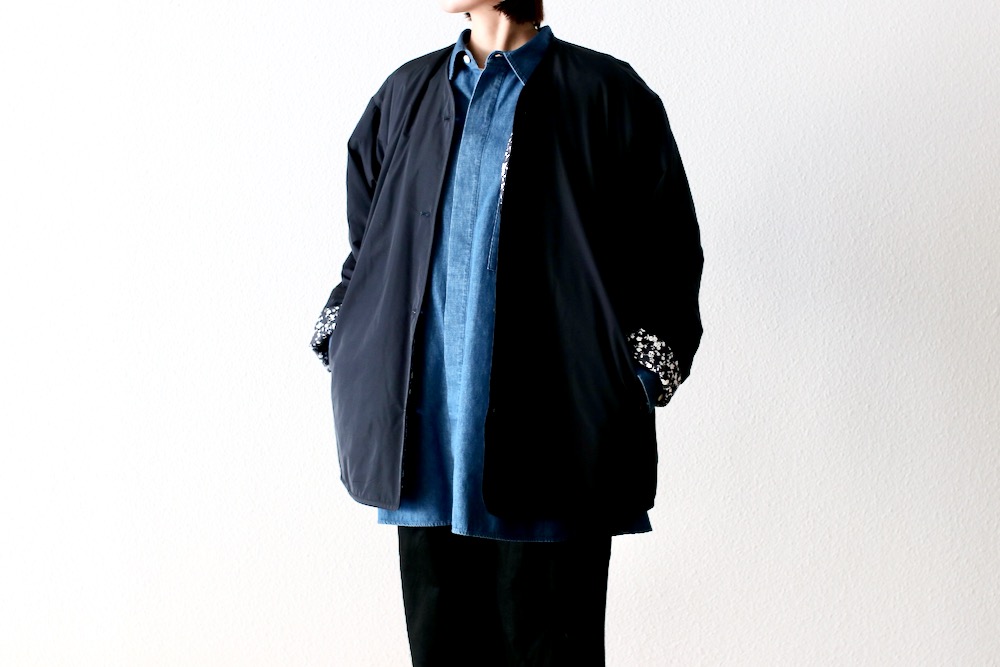 ��WOMEN'S��TOUJOURS�ʥȥ����塼�ˡ�Reversible Padded Utility Jacket - FLOWER PRINT COTTON STRETCH CLOTH"